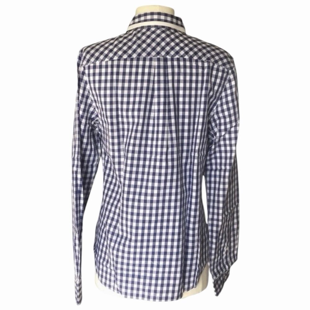UNTUCKit Women’s Belleza Button Up Shirt Blue Buffalo Plaid Size 4 NWOT - Picture 5 of 15